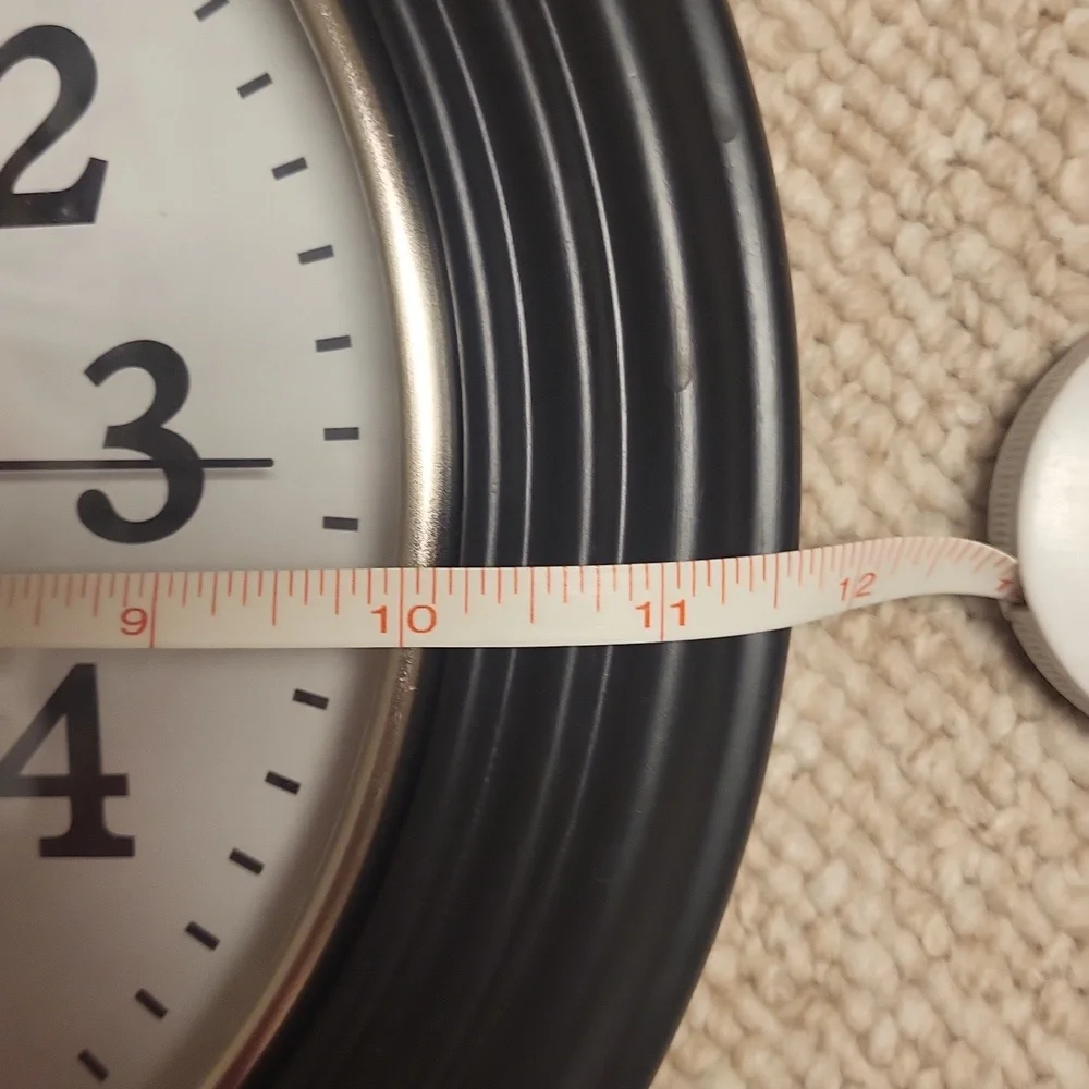 Firsttime Used Black Wall Clock 11.5
